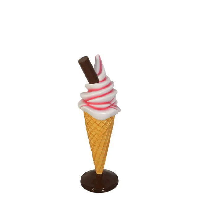 Small Soft Serve Strawberry Ice Cream Over Sized Statue LM Treasures - H