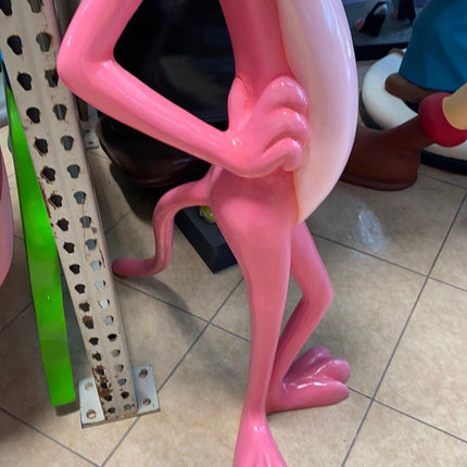Pink Standing Panther Life Size Statue