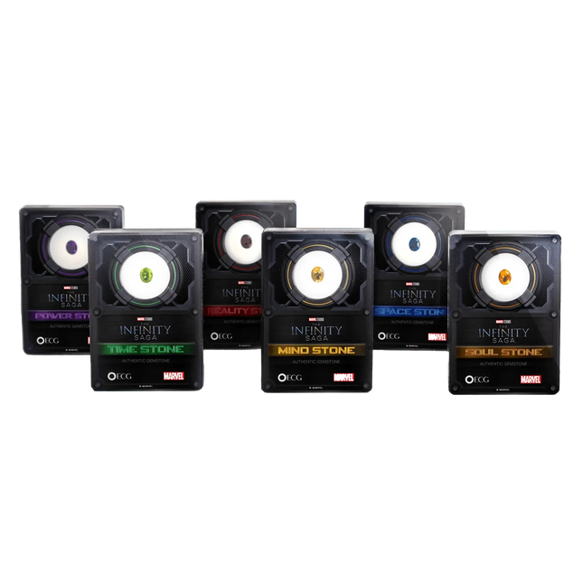 Marvel Jarvis Series Infinity Gemstone (Set of 6) W/ Display Board LM Treasures - ECG