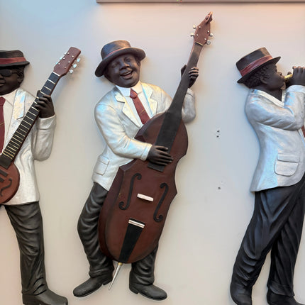 Jazz Band Bass Guitar Player Wall Decor LM Treasures - A