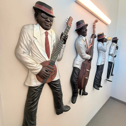 Jazz Band Guitar Player Wall Decor LM Treasures - A