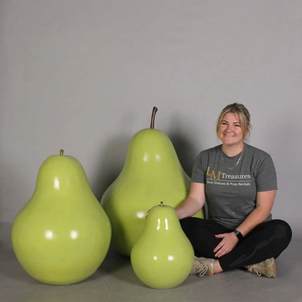 Small Green Pear Over Sized Statue