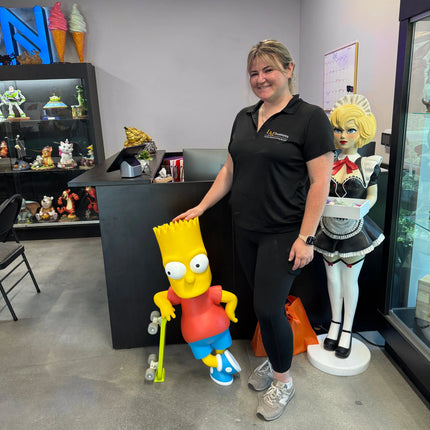 The Simpsons Bart With Skateboard Life Size Statue