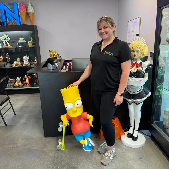 The Simpsons Bart With Skateboard Life Size Statue