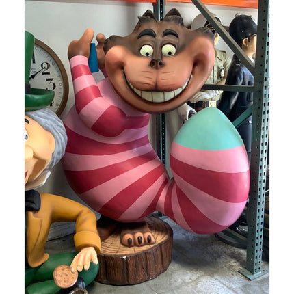 Purple Cat With Menu Life Size Statue - LM Treasures 