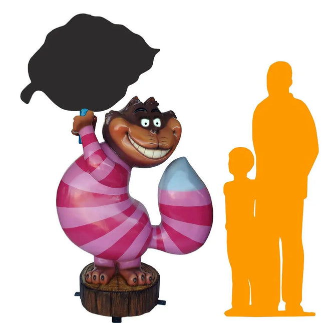 Purple Cat With Menu Life Size Statue LM Treasures - A