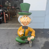 Mad Hatter Sitting Life Size Statue