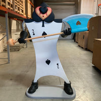 Spades Playing Card With Axe Life Size Statue - LM Treasures 