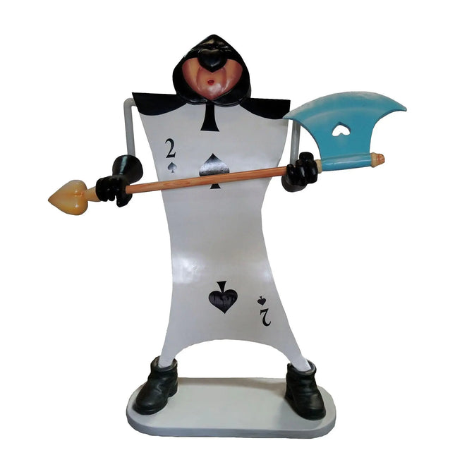 Spades Playing Card With Axe Life Size Statue LM Treasures - A