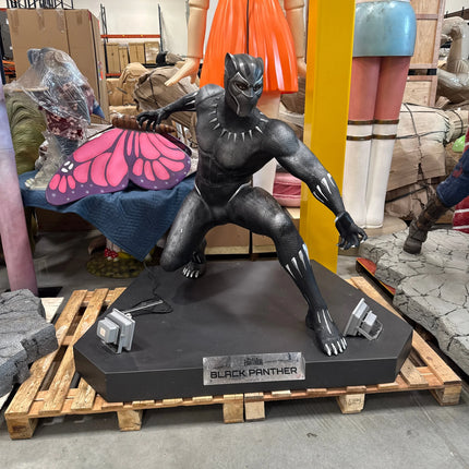 Pre-Owned Display Black Panther Life Size Statue LM Treasures - BK