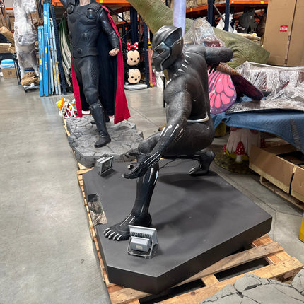 Pre-Owned Display Black Panther Life Size Statue LM Treasures - BK