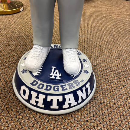 LA Dodgers Shohei Ohtani in Grey Bobblehead Statue
