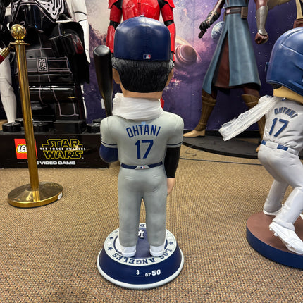 LA Dodgers Shohei Ohtani in Grey Bobblehead Statue