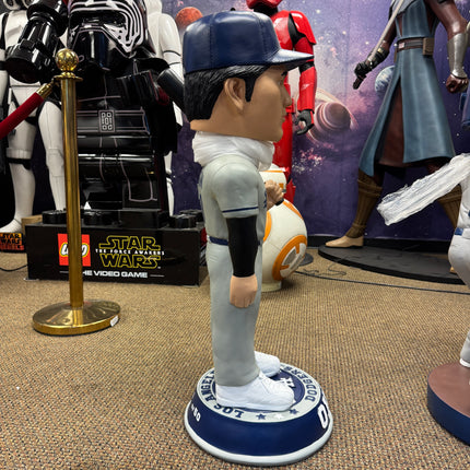 LA Dodgers Shohei Ohtani in Grey Bobblehead Statue
