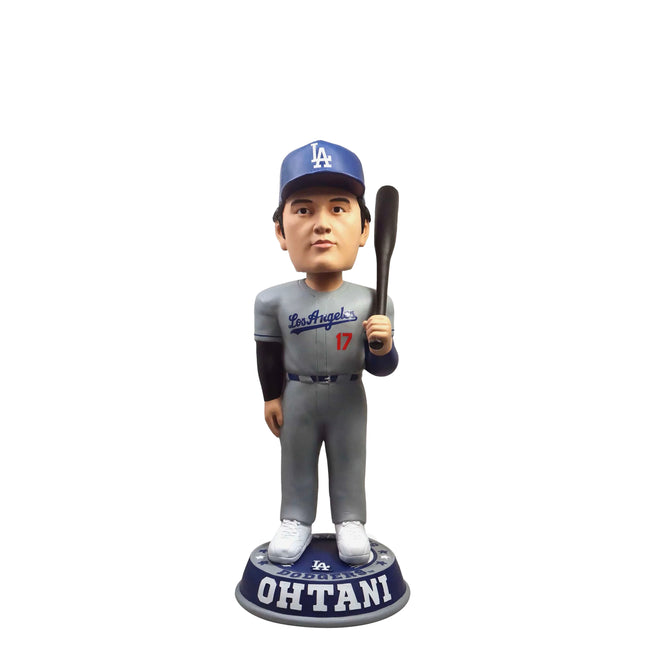 LA Dodgers Shohei Ohtani in Grey Bobblehead Statue