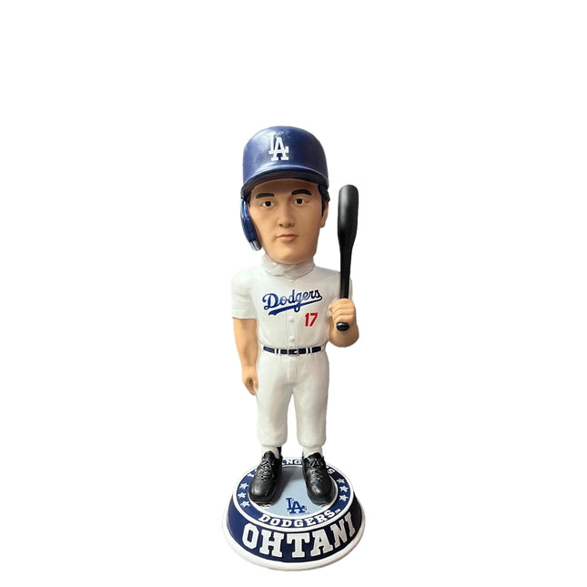 LA Dodgers Shohei Ohtani in White Bobblehead Statue