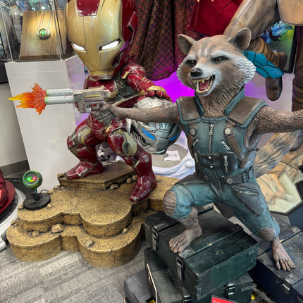 Guardians Of The Galaxy Vol. 2 Rocket & Groot Life Size Pre-Owned Statue LM Treasures - BK