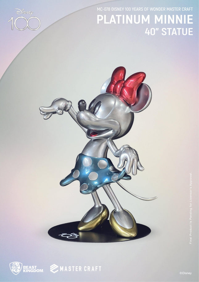 Disney 100th Anniversary Platinum Minnie Mouse Life Size Statue - LM Treasures