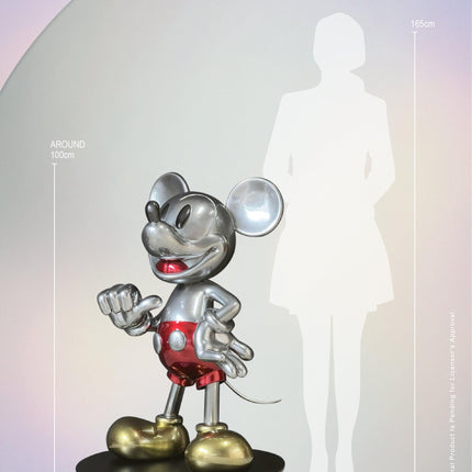 Disney 100th Anniversary Platinum Mickey Mouse Life Size Statue - LM Treasures 