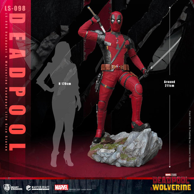 Marvel Deadpool & Wolverine Deadpool Life Size Statue 1:1