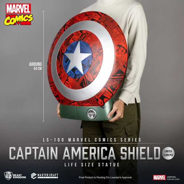 Marvel Comics Captain America Shield Life Size Statue LM Treasures - BK