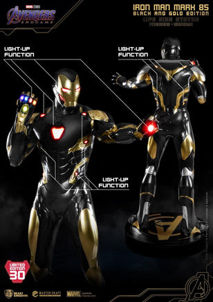 Avengers: Endgame Iron Man Mark 85 life size black and gold edition - LM Treasures 