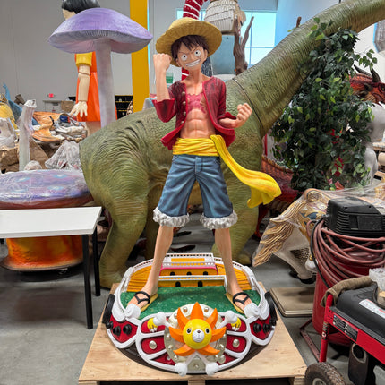 One Piece Anime Monkey D. Luffy Life Size 1:1 Statue LM Treasures - IN
