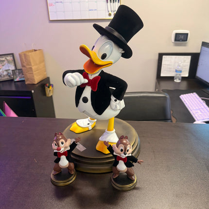 Disney Master Craft Tuxedo Donald Duck (With Chip'n Dale) Table Top Statue LM Treasures - MC