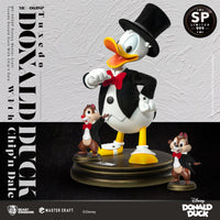 Disney Master Craft Tuxedo Donald Duck (With Chip'n Dale) Table Top Statue - LM Treasures 