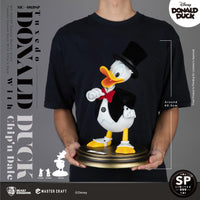 Disney Master Craft Tuxedo Donald Duck (With Chip'n Dale) Table Top Statue - LM Treasures 