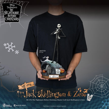 The Nightmare Before Christmas Master Craft Jack Skellington & Zero Table Top Statue