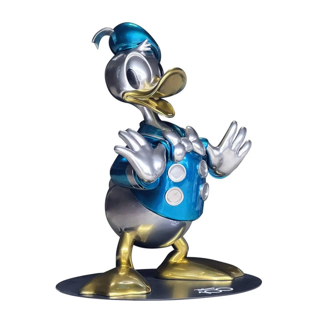 Disney 100th Anniversary Platinum Donald Duck Life Size Statue LM Treasures - BK