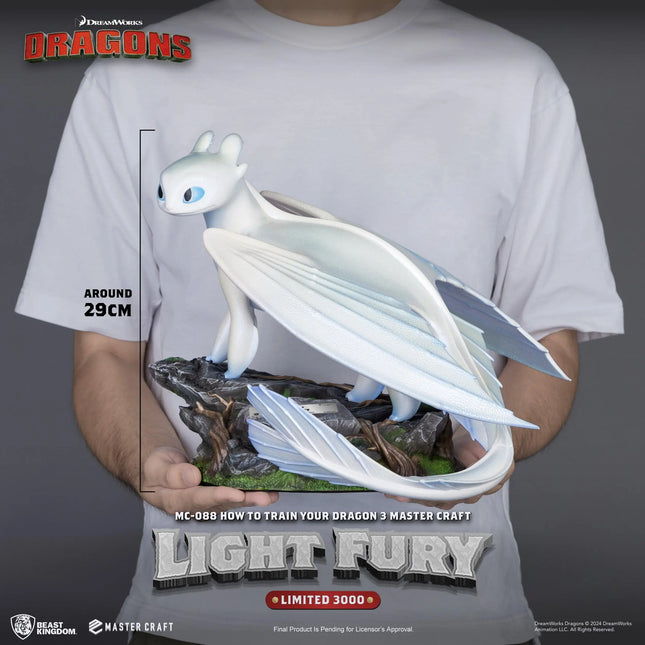 How to Train Your Dragon 3 Master Craft Light Fury Table Top Statue LM Treasures - MC