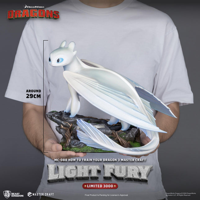 How to Train Your Dragon 3 Master Craft Light Fury Table Top Statue