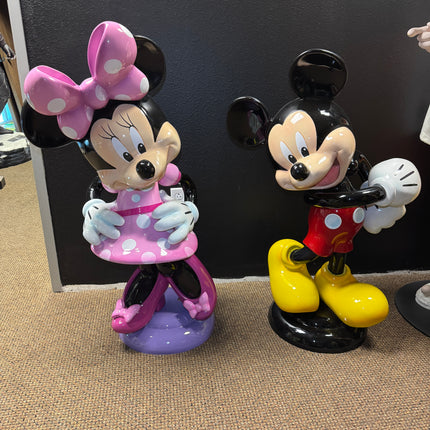 Mickey & Minnie Mouse Life Size Statues Pre-Owned Party City Display