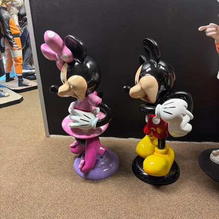Mickey & Minnie Mouse Life Size Statues Pre-Owned Party City Display