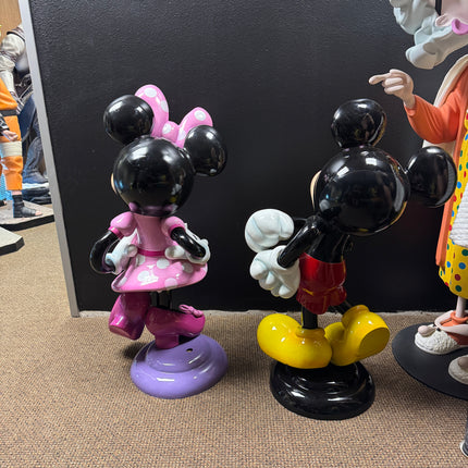 Mickey & Minnie Mouse Life Size Statues Pre-Owned Party City Display
