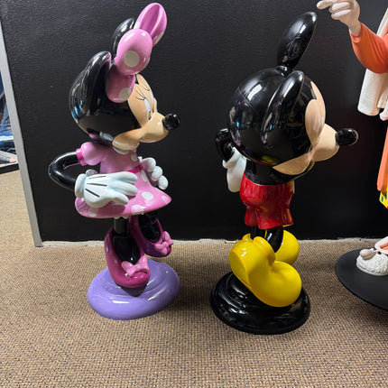 Mickey & Minnie Mouse Life Size Statues Pre-Owned Party City Display