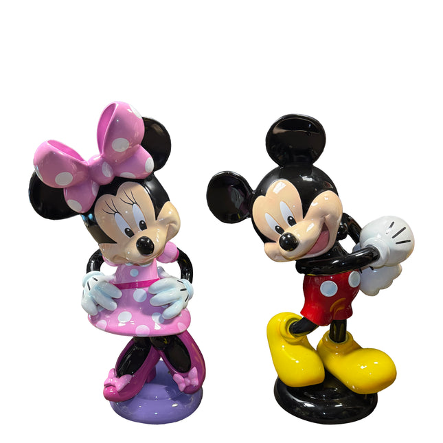 Mickey & Minnie Mouse Life Size Statues Pre-Owned Party City Display