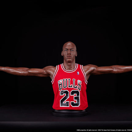 Michael Jordan Wing Span Bust in Red Life Size Statue
