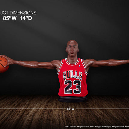 Michael Jordan Wing Span Bust in Red Life Size Statue