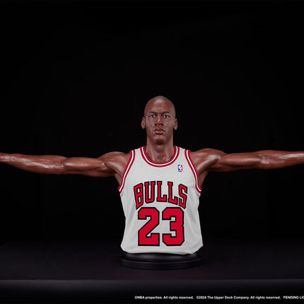 Michael Jordan Wing Span Bust in White Life Size Statue