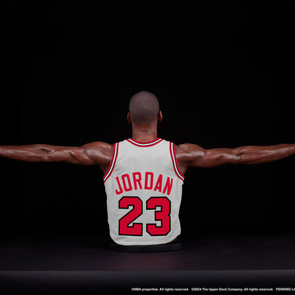 Michael Jordan Wing Span Bust in White Life Size Statue