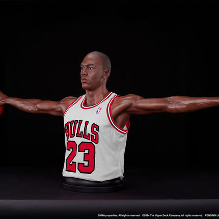 Michael Jordan Wing Span Bust in White Life Size Statue