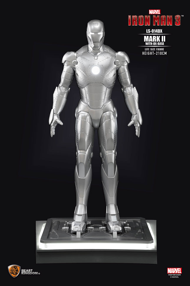 Iron Man 3 Mark II on DX Base Life Size Statue - LM Treasures