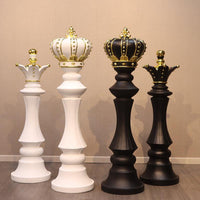 Black King Chess Piece Life Size Statue - LM Treasures 