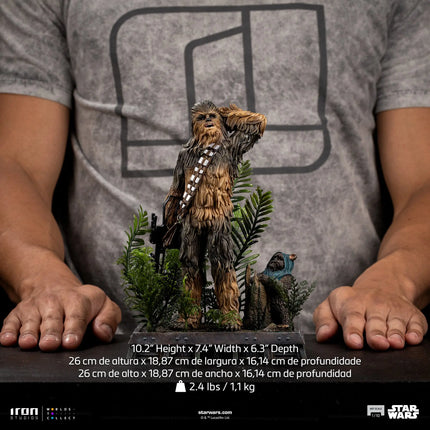 Star Wars Chewbacca and Tokkat Art Scale 1/10 Statue Iron Studios LM Treasures - IR