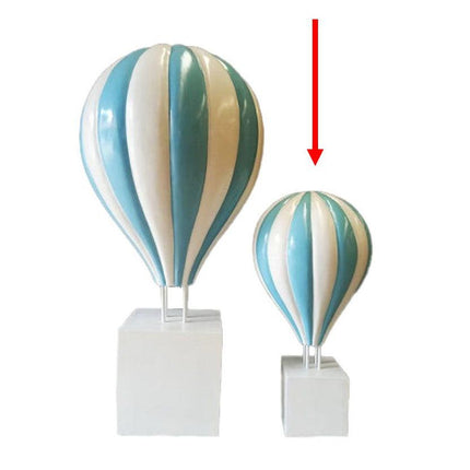 Medium Blue Hot Air Balloon Over Sized Statue - LM Treasures 