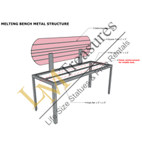 Pink Melting Drip Bench Exclusive Life Size Statue - LM Treasures 