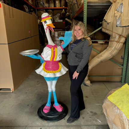 Pre-Owned Mother Goose Bird Stork Statue